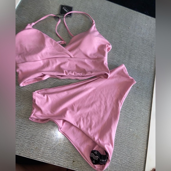 Zaful 2 piece pink bikini swim suit - Picture 2 of 9
